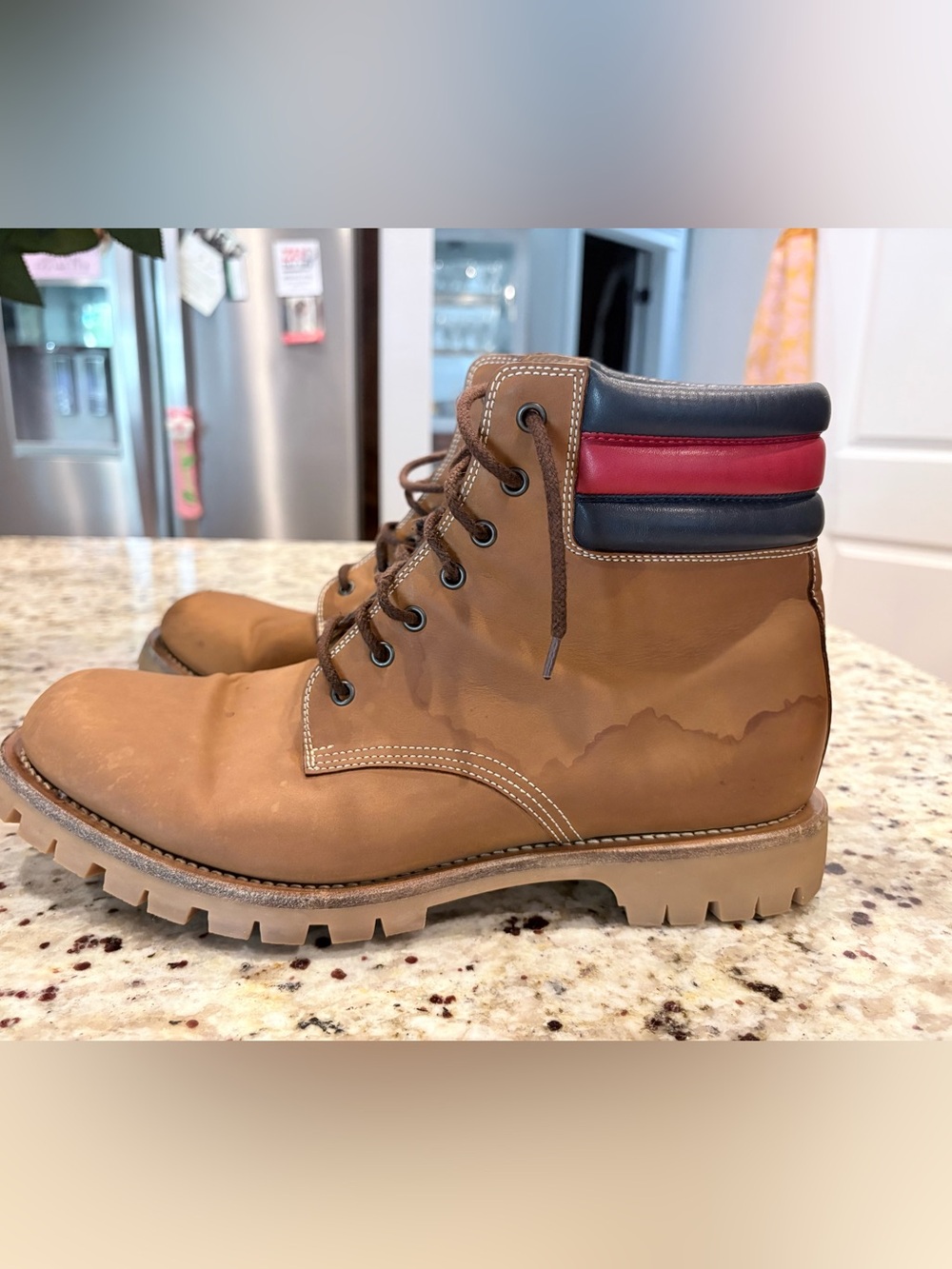 Gucci Sylvie Web Accent Tan Suede Hiking Boots Men’s 11.5